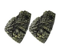 UTHCLO 2 pièces Plateforme de Repos pour Tortue Résine Abri Reptile avec Cachette Rampe Escalade Accessoire Terrarium pour Habitat Petits Animaux