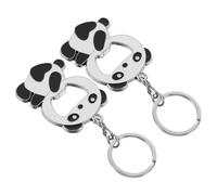 UTHCLO 2 Pièces Porte Clés Décapsuleur Panda Mignon Cadeau Pendentif Décoratif Original pour Clés ou à Dos pour Hommes et Femmes