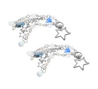 UTHCLO 2 pièces Porte-clés Poisson Alliage avec Perles et Pompon Breloque Sac et Téléphone Accessoire Kawaii Océan Lot de Polyvalentes pour Sacs et Coques