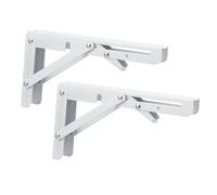 UTHCLO 2 pièces Support Étagère Pliable Acier Inoxydable Équerre Murale Robuste Support Rabattable pour Rangement Mural