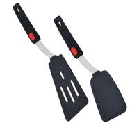 UTHCLO 2 pièces Ustensiles de Cuisine Silicone Spatule Antiadhésive et Spatule Longue avec Égouttage Outils pour Cuisine