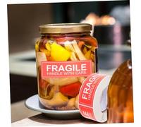 UTHCLO 2 rouleaux Étiquettes Autocollantes Fragiles Rouges Autocollants de Précaution pour Expédition et Autocollants Adhésifs Résistants et Imperméables pour Cartons Plastique Lot