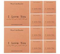 UTHCLO 20 Cartes D’Apprentissage du Code Morse en Papier Solide Format Petit Carré Outil Éducatif pour Garçon et Filles et Débutants Cartes Postales Romantiques pour Occasions Spéciales