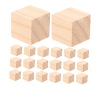 UTHCLO 20 pièces Blocs Carrés Bois Naturel Cubes Bois Brut Pour Artisanat DIY Jeux Éducatifs Montessori Blocs Empilables Pour Garçon Fille Matériel Créatif Sans Échardes