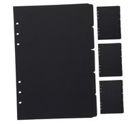 UTHCLO 20 pièces Intercalaires Indexés Noirs Lot pour Classeurs Séparateurs Pratiques pour Dossiers et Cahiers Organisateurs Bureautiques Polyvalents