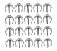 UTHCLO 20 Pièces Lot de 20 Goupilles de Serrage de C pour Accessoires de Cannes et Béquilles, Compatibles Tubes 25/28 MM, Clips de Verrouillage Gris 28 MM, Support pour Aides à la