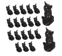 UTHCLO 20 Pièces Mini Cat Figurines for Halloween Resin Miniature Cat Decorations for Party Favors Bag Fillers and Fairy Garden Micro Landscape