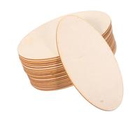 UTHCLO 20 Pièces Oval Wooden Craft Pieces For DIY Art And Educational Use Unfinished Natural Wood Discs With Unique Texture For Creative Learning And Painting Projects