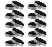 UTHCLO 20 Pièces Patins Élimination pour en Eva Haut-parleurs Abs D'isolation et 40x11mm, de Bruit des Vibrations Argentés pour Équipements Audio et Platines