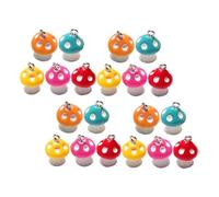 UTHCLO 20 pièces Pendentifs Champignon Résine Mini pour Bijoux DIY Breloques Résistantes pour Colliers Bracelets Boucles Oreilles et Créations Artisanales