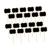 UTHCLO 20 Pièces Tableau Noir Bois avec Support Étiquettes Jardin et Panneaux à Craie pour Décoration de Plantes et Messages pour Mariage et Fêtes