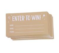 UTHCLO 200 Pièces Billets de Jeu Blanc avec Formulaire Inscription à remplir nom Email téléphone pour événements Concours fêtes tirages au Sort