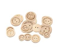 UTHCLO 200 pièces Boutons Naturel Deux Durable pour Couture Vêtements Artisanat