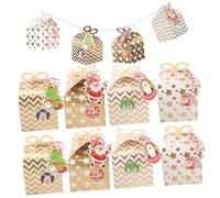 UTHCLO 24 Pièces Boîtes Cadeaux de Noël Papier Petites Boîtes à Friandises Légères et Décoratives Rangement pour Bonbons et Douceurs pour Fêtes de Noël et Anniversaires