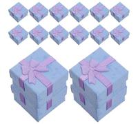 UTHCLO 24 pièces Lot de Boîtes à Bijoux Carton avec Nœud Boîtes Cadeaux pour Bagues Pendentifs Boucles Oreilles et Colliers Format Compact Lavande pour Anniversaires et Mariages