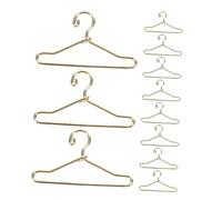 UTHCLO 24 pièces Mini Cintres Métalliques Dorés pour Vêtements de Poupée Porte-Tenues Robustes pour Dressing de Maison de Poupée Organisateur Pratique pour Petites Tenues