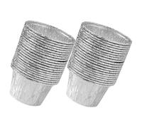 UTHCLO 25 pièces Lot de Moules à Aluminium Haute Conductivité pour Four Caissettes Pâtisserie Jetables pour Œufs Cupcakes Quiches et Desserts Accessoires Cuisine pour Pique- et