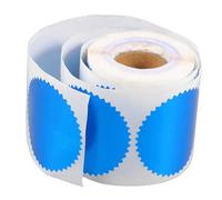 UTHCLO 250 pièces Étiquettes à Bord Dentelé Bleu Métallique pour Scellement et Gaufrage Autocollants de Sceau Notarial et Certificats Étiquettes de Fermeture Sécurisée Polyvalentes