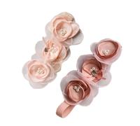 UTHCLO 2pcs Bandeaux pour Bébé à Fleurs en Tissu Non Décolorant, Accessoires Cheveux Délicats pour Photo et Performance, Décorations Élégantes pour Filles Infants Couleur Aléatoire