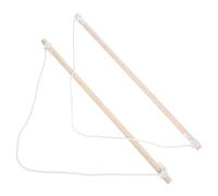 UTHCLO 2pcs Mâts de Bannière en Bois pour Extérieur Support Mural Réglable, Corde en Coton, Design Simple et Élégant pour Décoration Jardin Extérieur