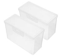 UTHCLO 2pièces Boîte à Fromage Plastique Transparente Avec Couvercle Boîte De Rangement Empilable Et Stable Pour Tranches De Fromage Conserve La Fraîcheur Pour Réfrigérateur Et Organisati