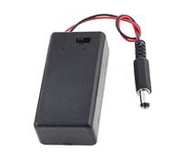 UTHCLO 2pièces Boîte à Piles avec Prise Mâle Boîtier Léger avec Couvercle et Interrupteur Coulissant Lot de Rangement Pratique pour Batteries Couleur