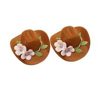UTHCLO 2Pièces Couvre Bouteille Décoratif Forme de Chapeau de Cowboy pour Festives Décoration de Noël Halloween Accessoires Amusants pour Bouteilles de Vin