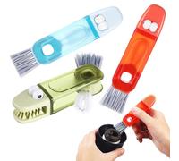 UTHCLO 3 pièces Brosse Nettoyage Bouteille Brosse Couvercle Multifonction Fentes Portable Ergonomique pour Bouteilles à Col Étroit
