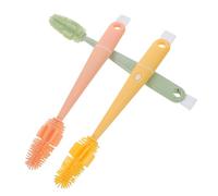UTHCLO 3 Pièces Brosse Silicone Pour Biberons avec Manche Long Brosse Douce Sans Rayure Pour Nettoyage Profond de Biberons Bouteilles Eau et Tasses Ensemble Multifonction Pour Cuisine et