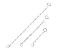UTHCLO 3 Pièces Chaînes Rallonge Sterling pour Création Bijoux Collier Bracelet Ajustable