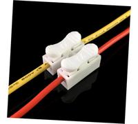 UTHCLO 3 pièces Connecteur Électrique Rapide Voies Blanc Contacts à Ressort Acier pour Câble Rigide Jusqu à Mm² Coque Ignifuge pour Câblage Électrique et Lampes