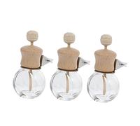 UTHCLO 3 Pièces Diffuseur Voiture Intérieur Verre avec Couvercle Flacon Parfum pour Désodorisant Suspendu Voiture Décoration Aromatique pour