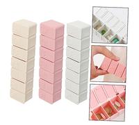 UTHCLO 3 pièces Pilulier Semainier avec Compartiments Boîte à Portable Plastique Design Piano Léger et Multifonction pour Voyage et Rangement Quotidien