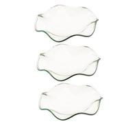 UTHCLO 3 pièces Plateau Verre Transparent pour Lampe Coupelle Chauffe Cire pour Huiles Essentielles Plateau Diffuseur pour Brûleur Dhuile Accessoire Chauffe Parfum Pratique