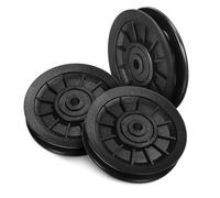 UTHCLO 3 pièces Poulie Fitness Plastique Noire pour Équipement Gym Roue Légère Robuste avec Roulement pour Système Poulie Fitness et Rechange Poids