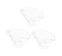 UTHCLO 3 Pièces Saucière Verre Transparent Verseuse à Sauce avec Bec Verseur pour Dîner Compatible Sauce Steak Vinaigrette et Pichet Élégant pour Thanksgiving et Usage