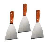 UTHCLO 3 pièces Spatule à Griller Acier Inoxydable avec Poignée Ensemble pour Steak Pizza et Cuisine Ustensiles de Barbecue et