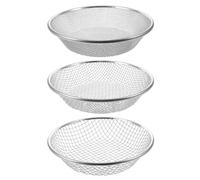 UTHCLO 3 Pièces Tamis de Sol de Jardin en Fer Galvanisé Rond 30x30 Cm Mailles 1/8, 1/4, 3/8, Tamisage pour Compost et Sol Brut, pour Culture de Succulentes