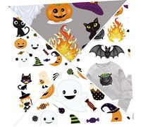 UTHCLO 3 Pièces Thermocollants DIY Halloween pour Vêtements Stickers Transfert Chaleur Colorés pour Déguisement et Accessoires Festifs