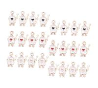 UTHCLO 30 pièces Breloques Poker Soldat pour Porte-clés Pendentifs DIY pour Bijoux Accessoires de Décoration Clés Couleurs Noir Rouge Rose Lot