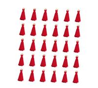 UTHCLO 30 pièces Lot de Pendentifs Pompons Coton avec Anneau Alliage pour Bijoux DIY Accessoires Mode pour Marque-pages Vêtements et Décoration Artisanale