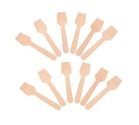 UTHCLO 300 Pièces Mini Wooden Tasting Spoons Disposable For Desserts Ice Yogurt Catering Event Use With Comfortable Square Handle