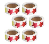 UTHCLO 3000 Autocollants Étoiles Adhésifs Pailletés Métallisés 6 Rouleaux Autocollants de Récompense pour Enseignants Motivation Scolaire et Décoration Bureau