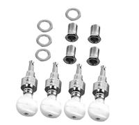UTHCLO 4 Pièces Banjo Tuning Pegs With Metal Body String Keys Set With Bushings And Ferrules For Banjo Strings Adjustment