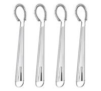 UTHCLO 4 pièces Batteur Œufs Manuel Inox Spirale Ressort Mixeur Cuisine Léger Robuste pour Sauces Crèmes Pâtes Pâques Pâtisserie