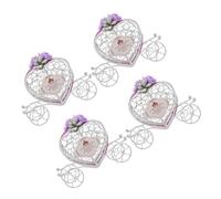 UTHCLO 4 Pièces Boîtes Dragées Calèche Citrouille Boîtes Bonbons pour Mariage Fête Anniversaire Shower Décoration Européenne