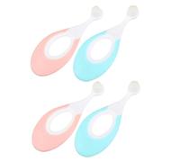 UTHCLO 4 pièces Brosse à Dents Garçon Fille Souple Brosse Infantile Douce Né Nettoyage Doux des Dents Soin Oral Protecteur des Gencives Poignée Ergonomique Antidérapante