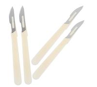 UTHCLO 4 pièces Couteau Professionnel Lame Acier avec Poignée Plastique Outil Coupe et Découpe Pâte pour Toast et Baguette et Facile à Manipuler