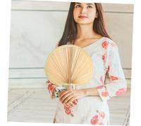 UTHCLO 4 pièces Éventails Artisanaux de Palmier Ventilateurs à Main Traditionnels Multifonctions pour Rafraîchissement été Décoration Murale