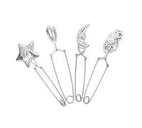 UTHCLO 4 pièces Filtres à Thé Acier Inoxydable Infuseurs à Poignée Isolante Lot de Formes Originales Étoile Cœur Lune Ananas pour Maison et Infusions Faciles